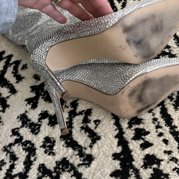 Steve Madden Violetta rhinestone knee high boot. Size 9. GUC. - Picture 9 of 9